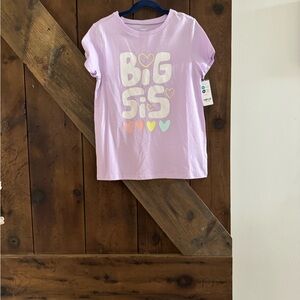 💥4/$12 NWT Carter’s Lavender Big Sis T-Shirt